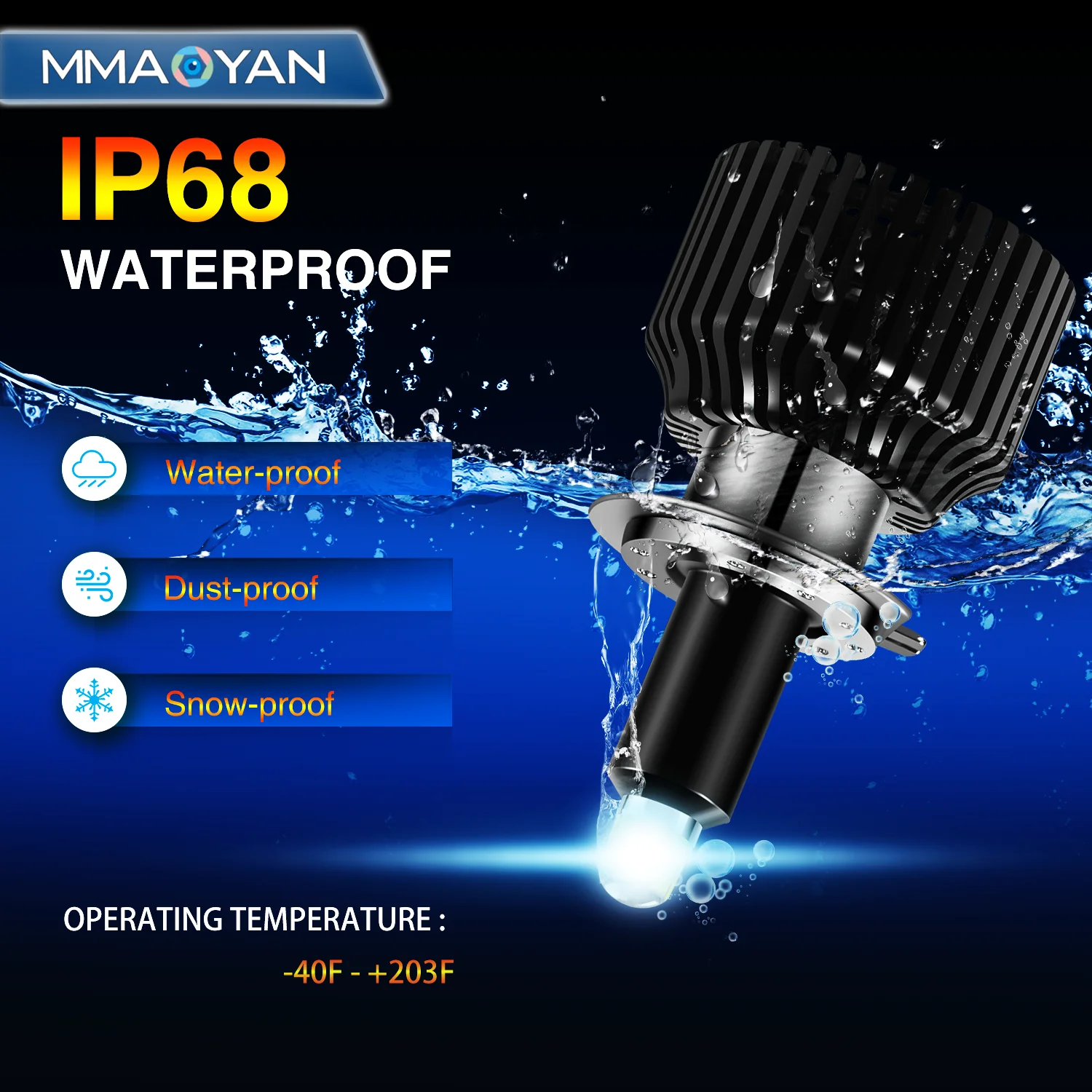  Автоматическая система освещения 360 светодиодные фары 20000lm h3 12v h11 led свет фар 9005 9006 M7 автомобиля H11