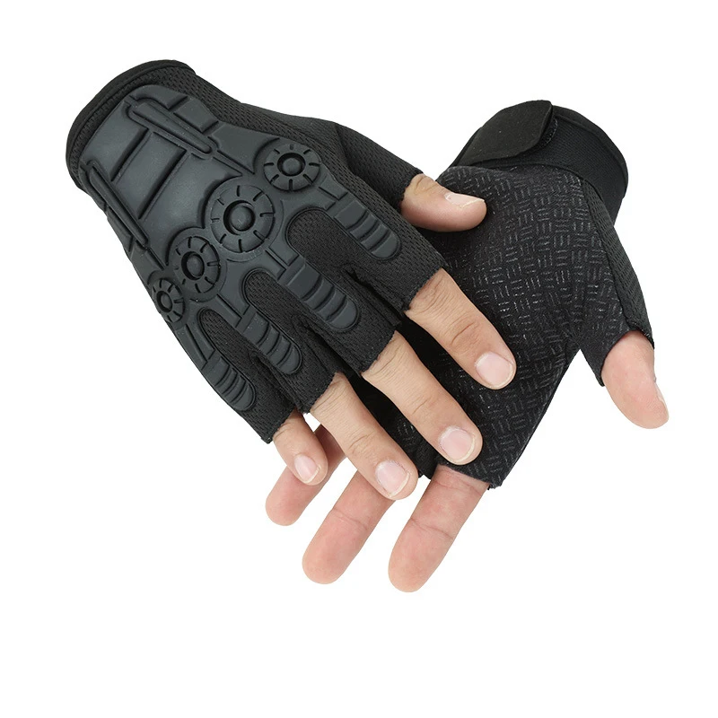 Breathable Anti Impact Gloves Half Finger Training Motorcycle Tactical Gloves