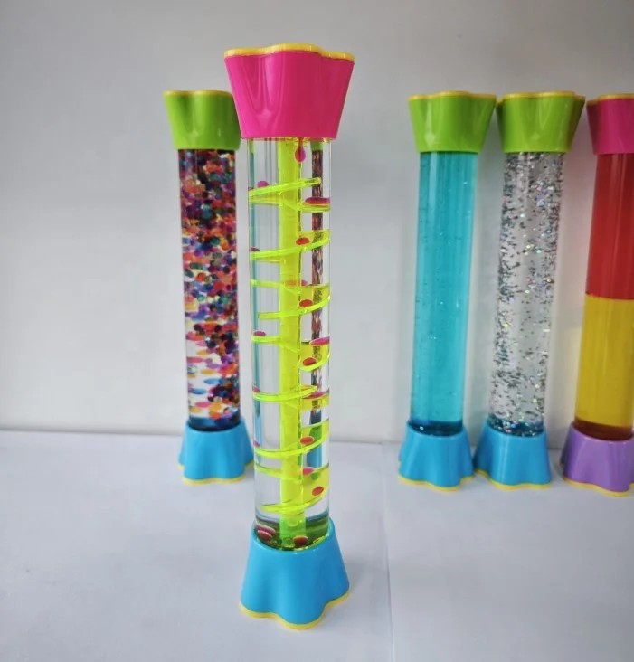 New  Sensory Fidget Tubes calm down Sensory Bottles Fidget liquid timer educational  toys