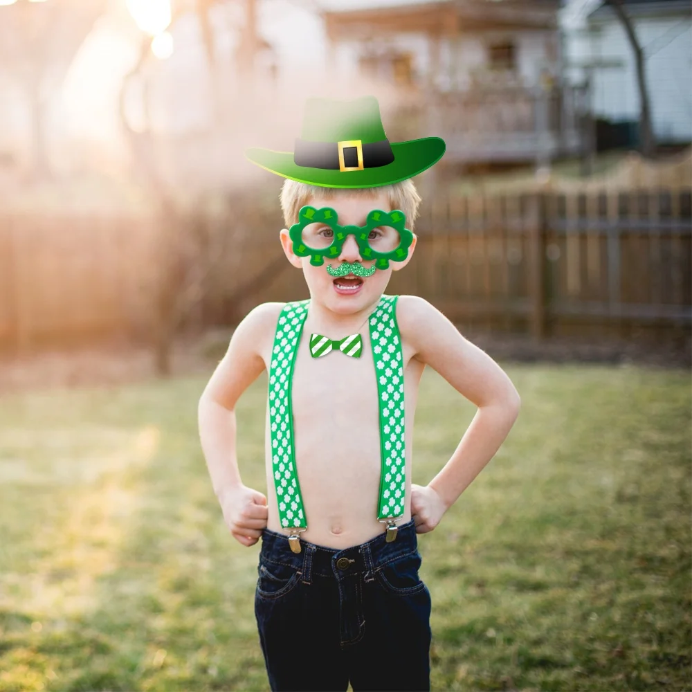 Набор для фотосъемки HUANCAI ко Дню Св. Патрика, комплект реквизита счастливого ирландского шамбола, набор «сделай сам» для украшения ирландской вечеринки