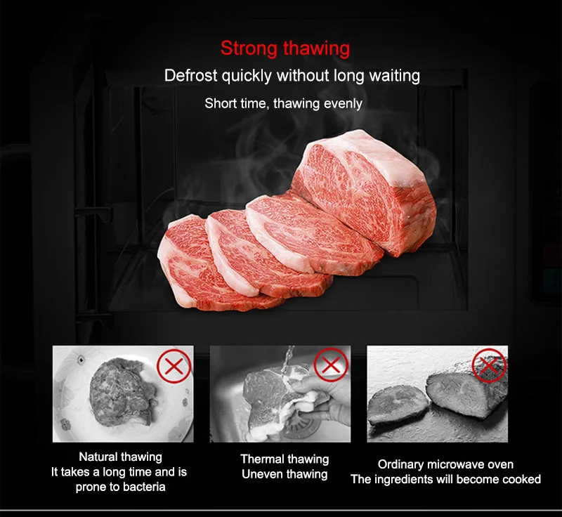 3 in 1 commercial High-efficiency heating unfreeze microwave oven with hot plate