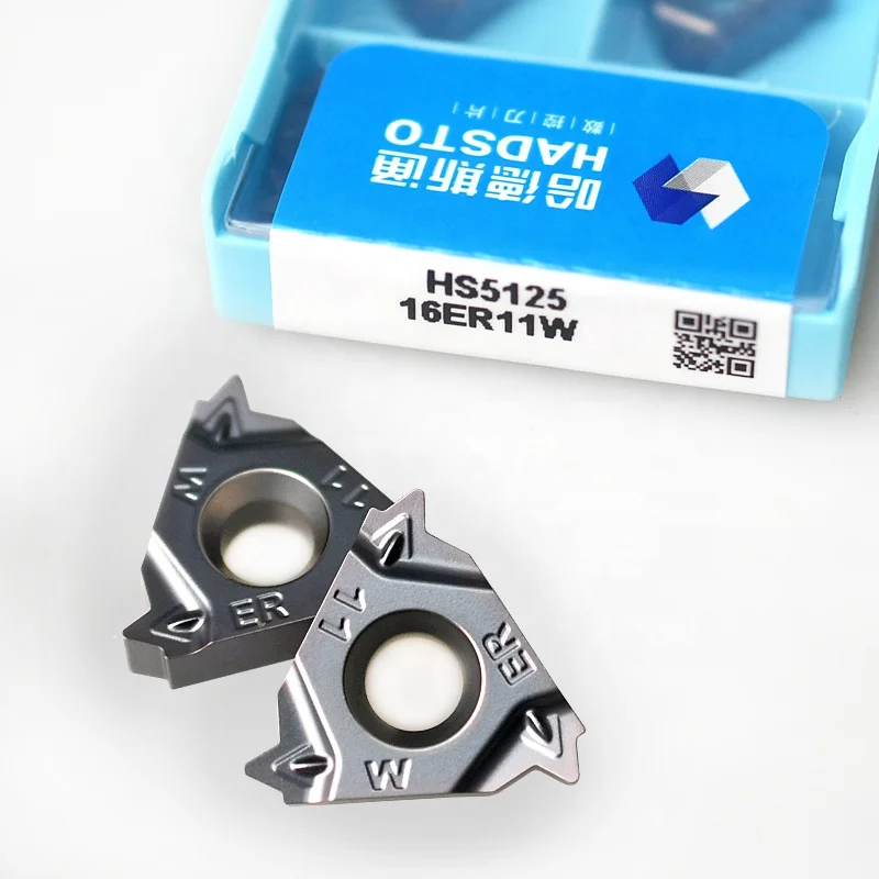 HADSTO China Threading Inserts 16ER11W HS5225 Cnc Lathe Cutting Tools Turning Tungsten Carbide Cutter Blade for Metal Machine