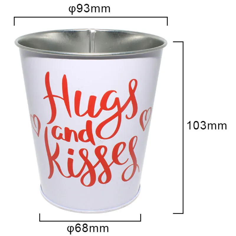 Small leak-proof beer tin ice bucket CMYK printing bar champagne bucket metal portable tinplate ice bucket customization