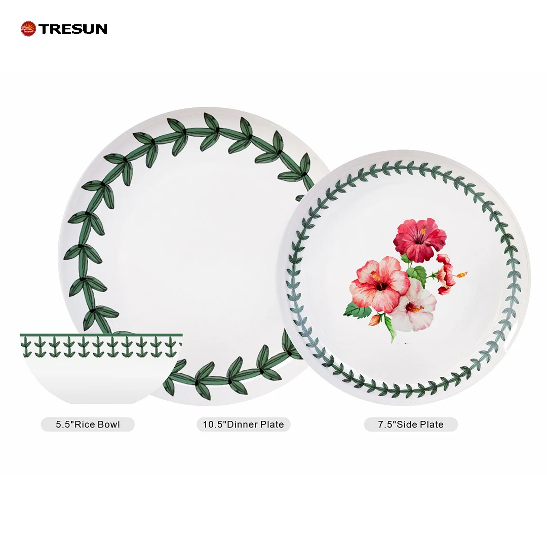 table service 20 pieces full set 2024 oem flower design porcelain dinner set
