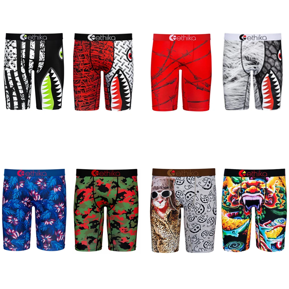 
hot selling real ethika man shorts new ethika men underwear boxer briefs outfits plus size Fashion pattern beach short 