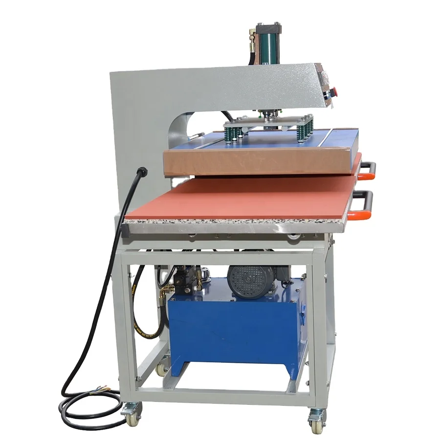 factory 50*60 cm Semi-automatic slide-way worktable heavy duty dual plate hydraulic force crystal/rhinestone heat press machine