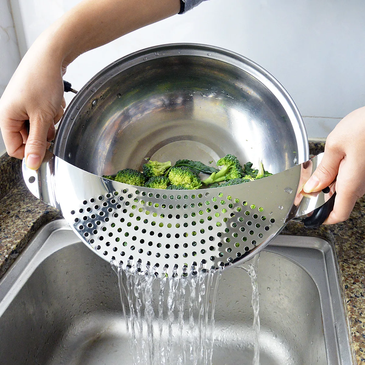 Stainless Steel Vegetable Collapsible Sink Colanders And Strainers Basket