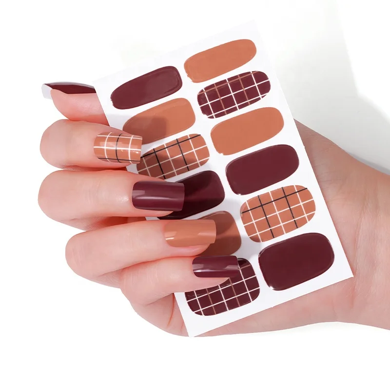 NEW IN 2023 Valentine Nail Wraps Polish Strips Cheap Wholesale Nail Gel Wraps Black Customized Mouse Nail Stickers