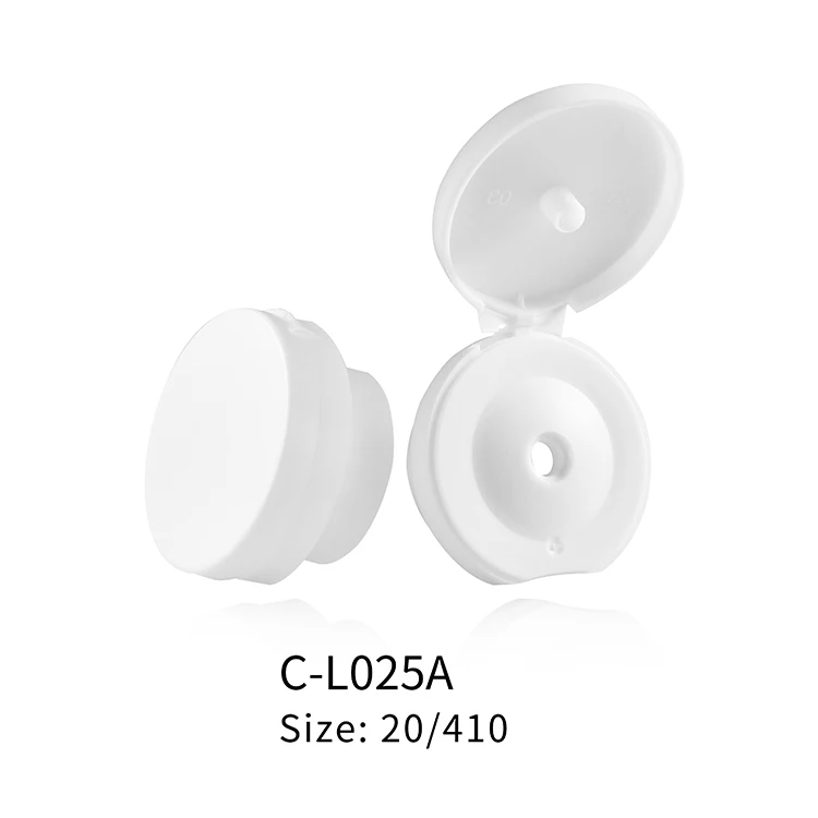Factory Manufacturer Flat Flip Top 20/410 White 20mm Flip Top Cap Plastic Bottles Flip Cap