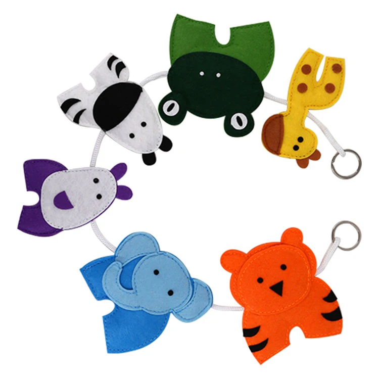 Animal  craft decoration felt  cute toys  custom colorful felt craft hanging baby room.