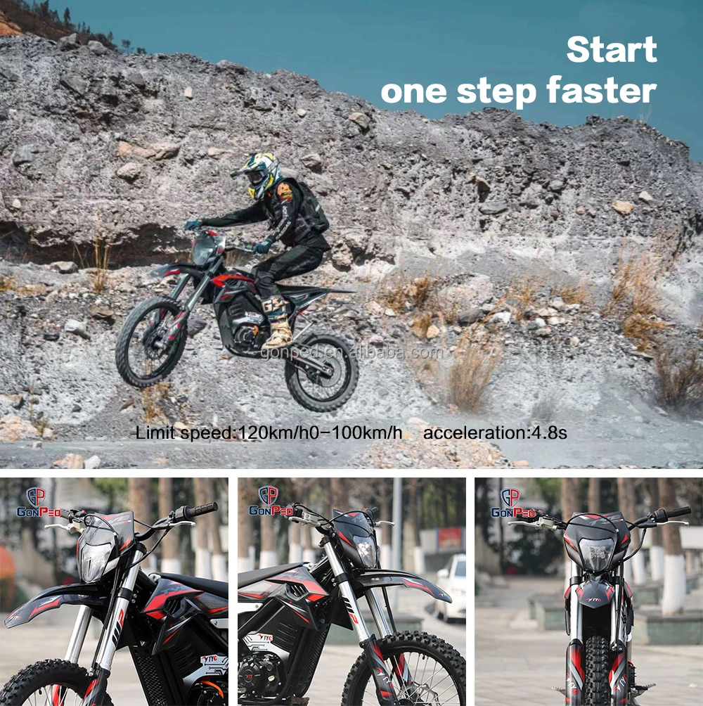Adult 72V 22000W Power TYE Moto Cross Long Range 150KM Off Road Electric Dirt Bike Bicycle