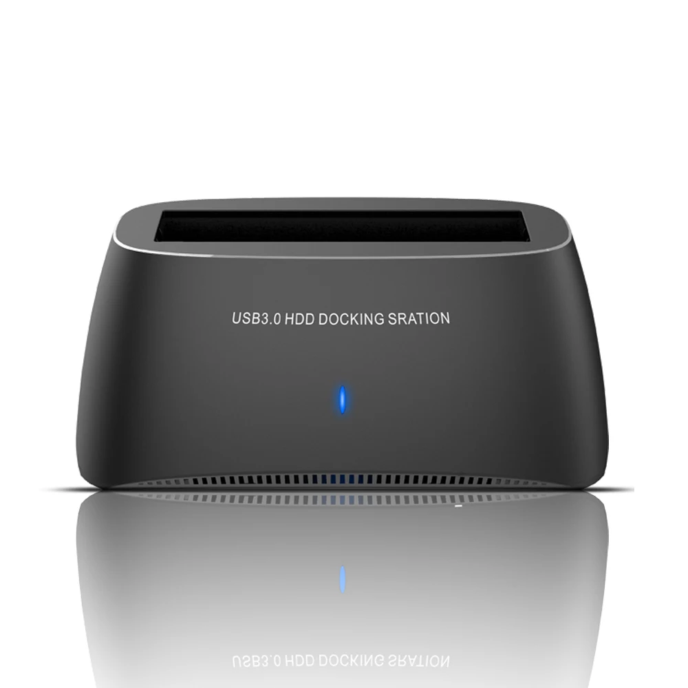 Factory Wholesale Single-Bay Hard Disk Drive  Docking Station with USB 3.0 to SATA 3.0 Adapter for 2.5/3.5 Inch HDD