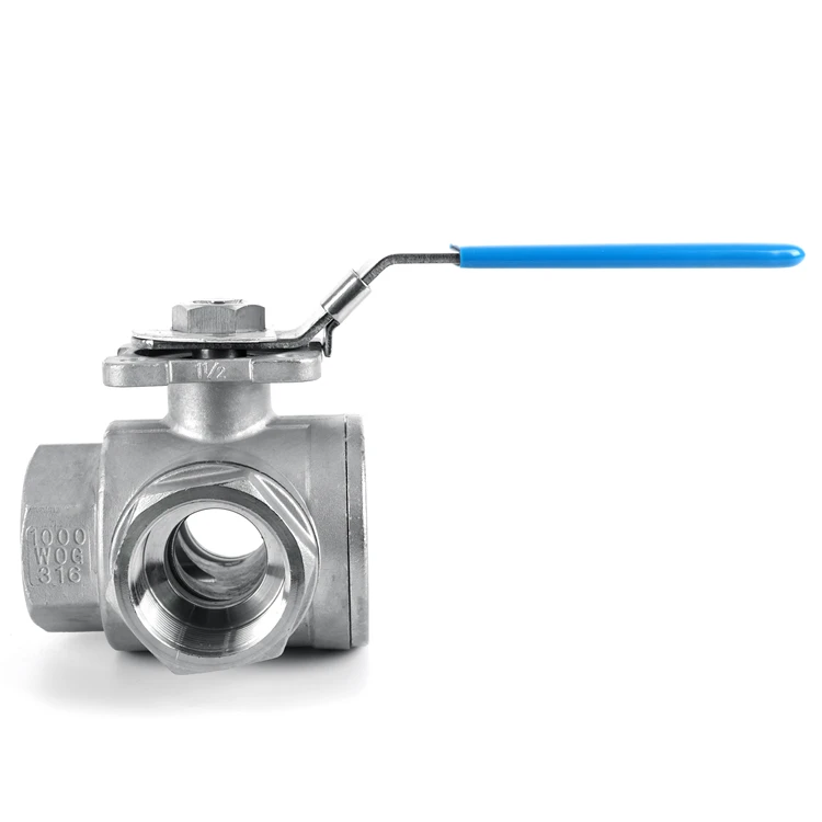 DN8-DN80 ручная ручка ss304/316 T/L тип трехходовой шаровой клапан с высокой платформе WOG 1000PSI