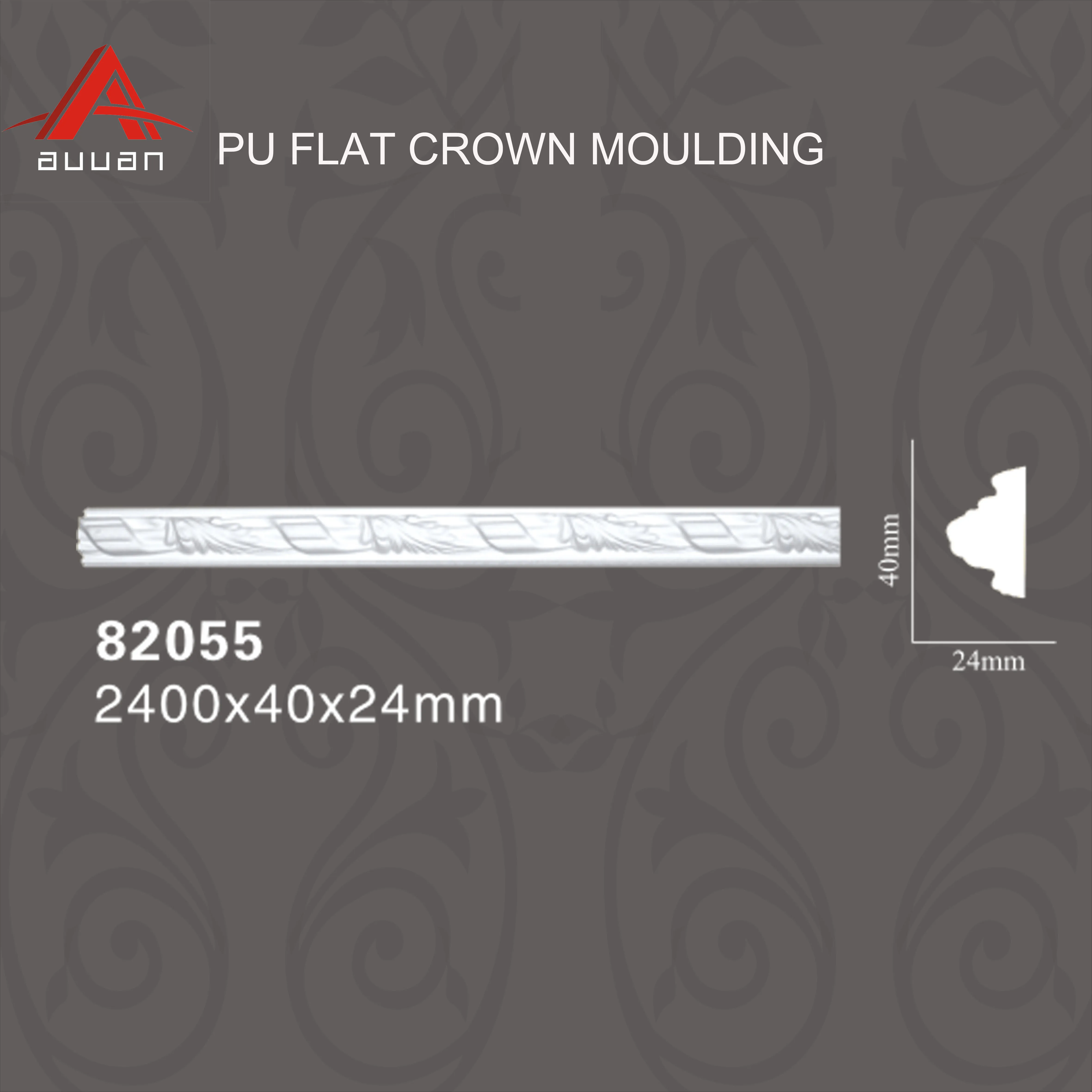 High Quality PU Foam Carved Flat Moulding For Carved Corner Wall Decoration