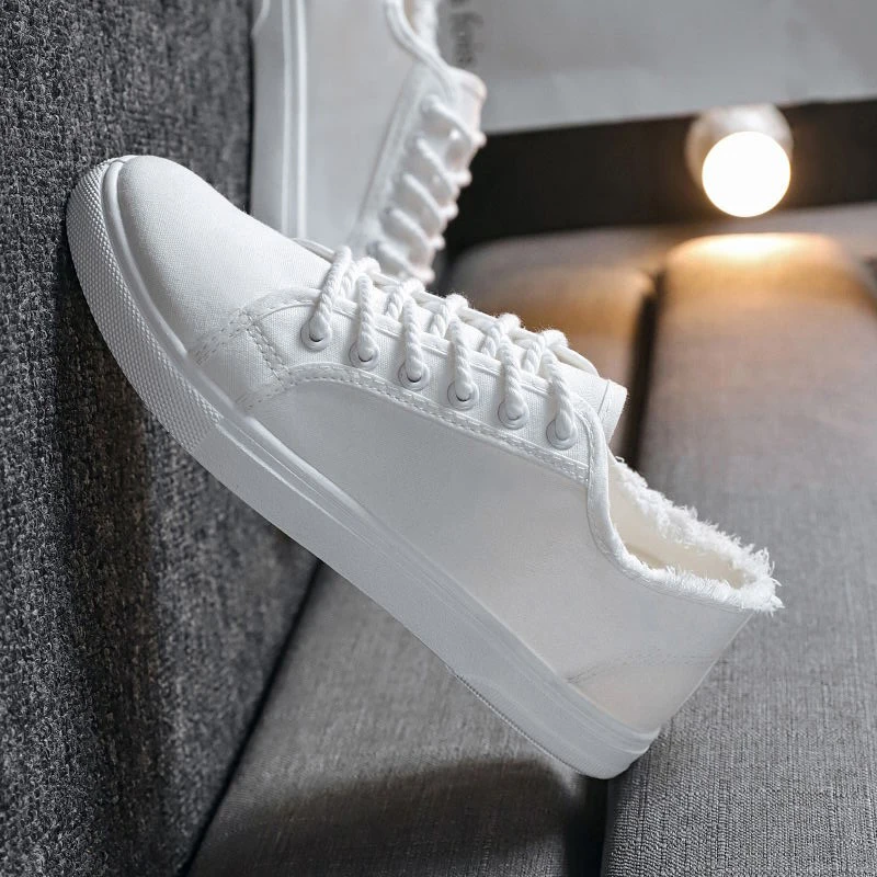 Wholesale Fashion Canvas Trendy Shoes Non-slip Footwear Men  Flat Canvas Shoes