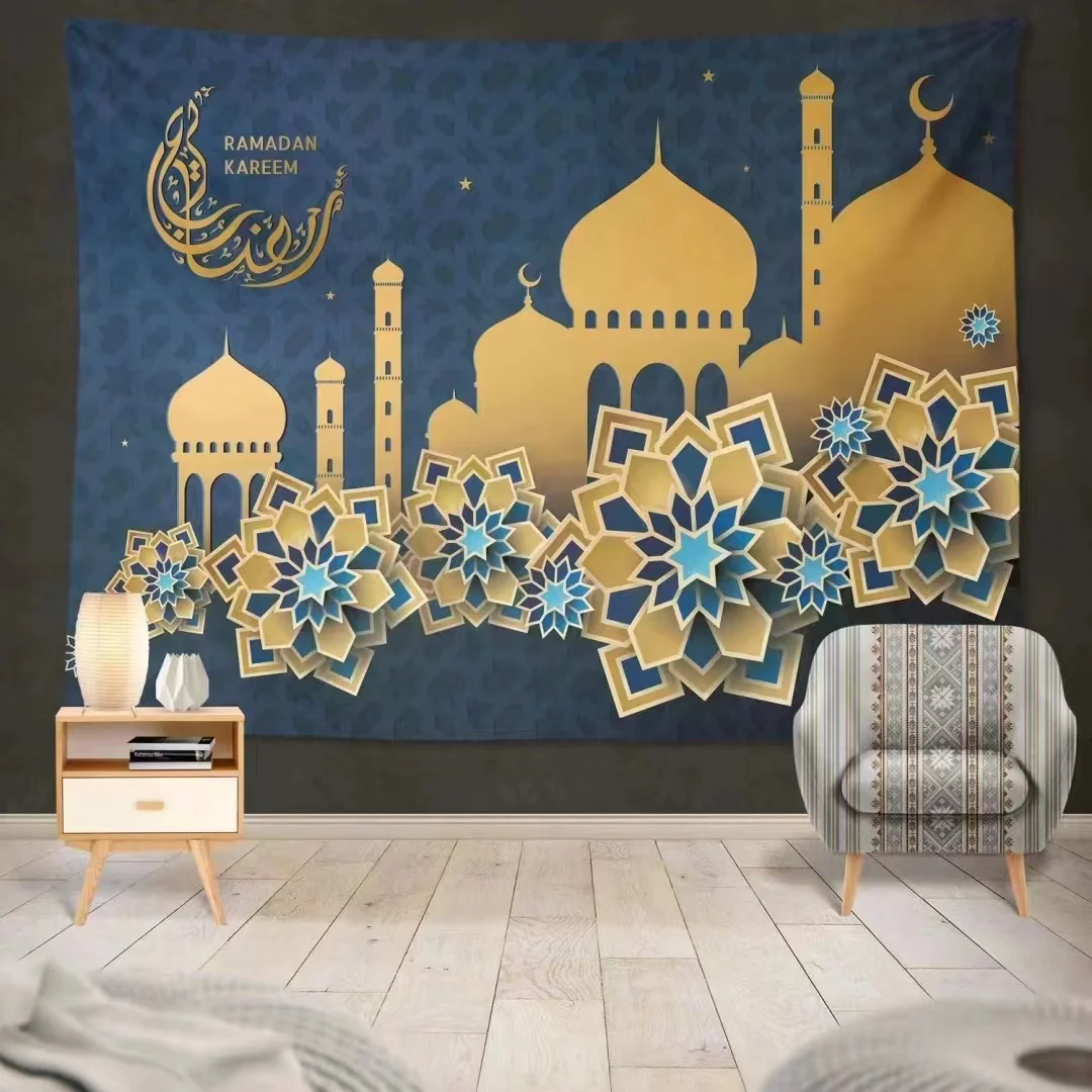 Роскошные гобелены Рамадан ИД Мубарак ручной работы настенные художественные ковры тканые гобелены
