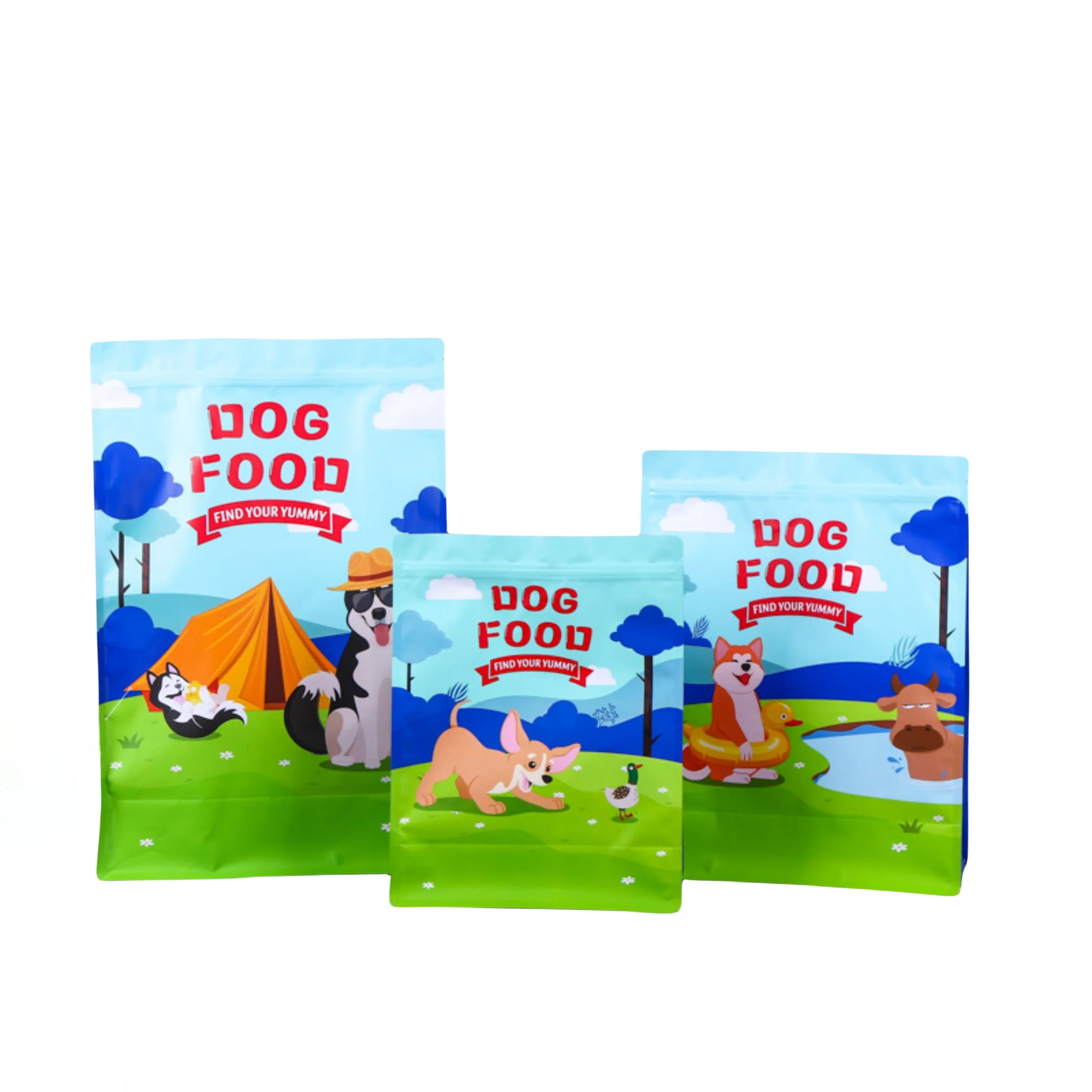 Digital Printing logo 1lb Resealable Mylar Pouch Stand Up Zipper top Plastic Packaging Bags For Pet Dog Cat Treats Food
