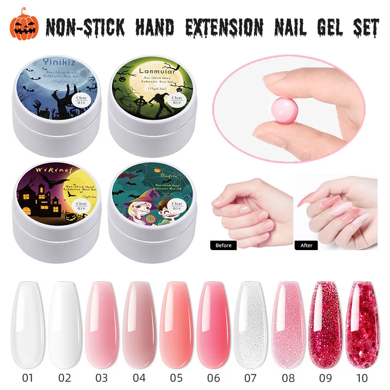 15g set Camouflage Halloween Nail Extension Uv Gel Lacquer Cream Acrylic Gel Private Labeling Gel Builder