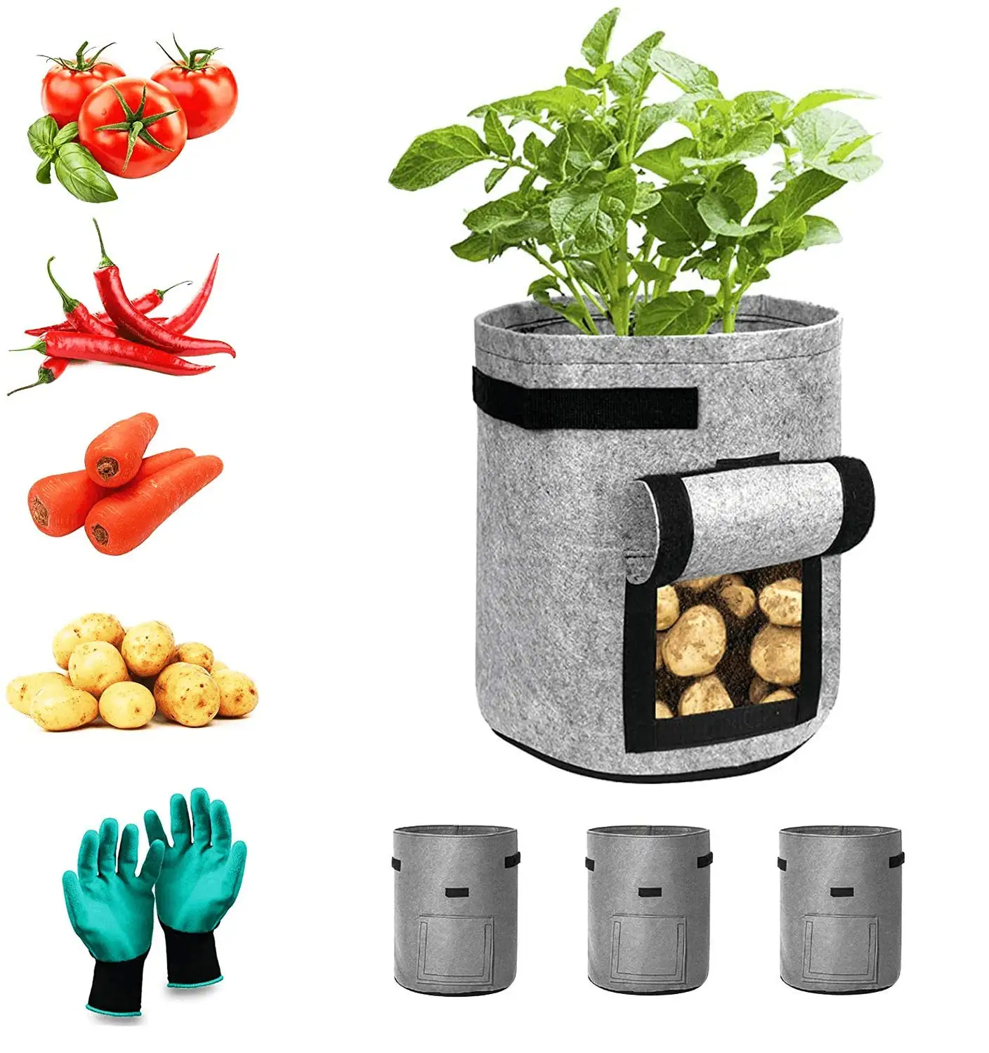 Gallon Felt plant barrel Thickened Garden Non Woven Fibre Plant Pot