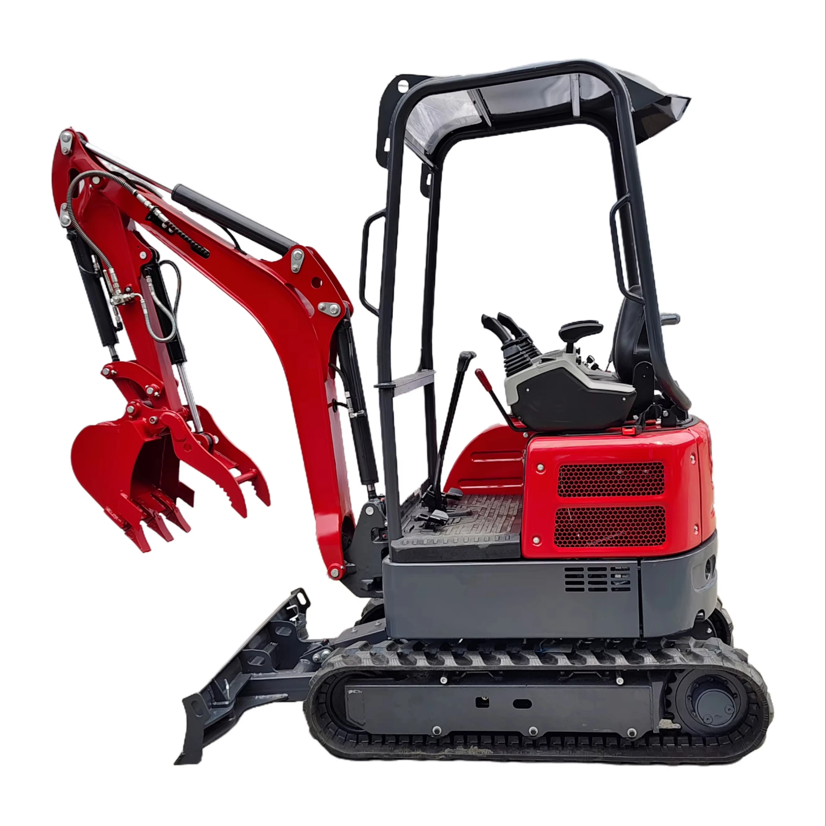 Chuangxin 2024 1.8-ton excavator with swing boom small excavator Kubota engine small hydraulic excavator