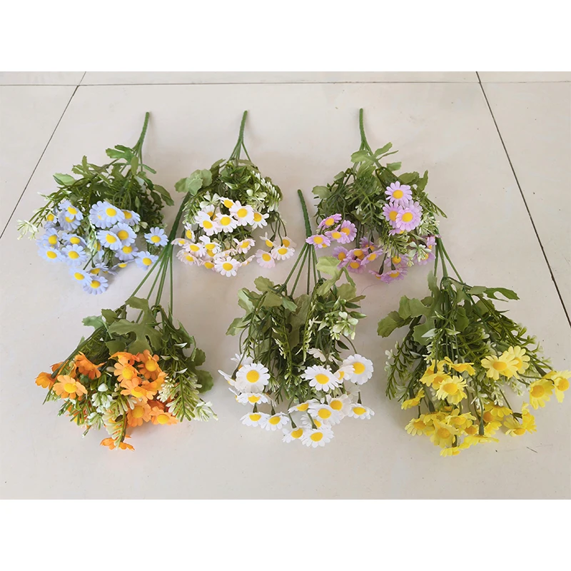 YIWAN spring small bouquet daisies artificial little flower bouquet of flowers wedding decor mock orange flowers