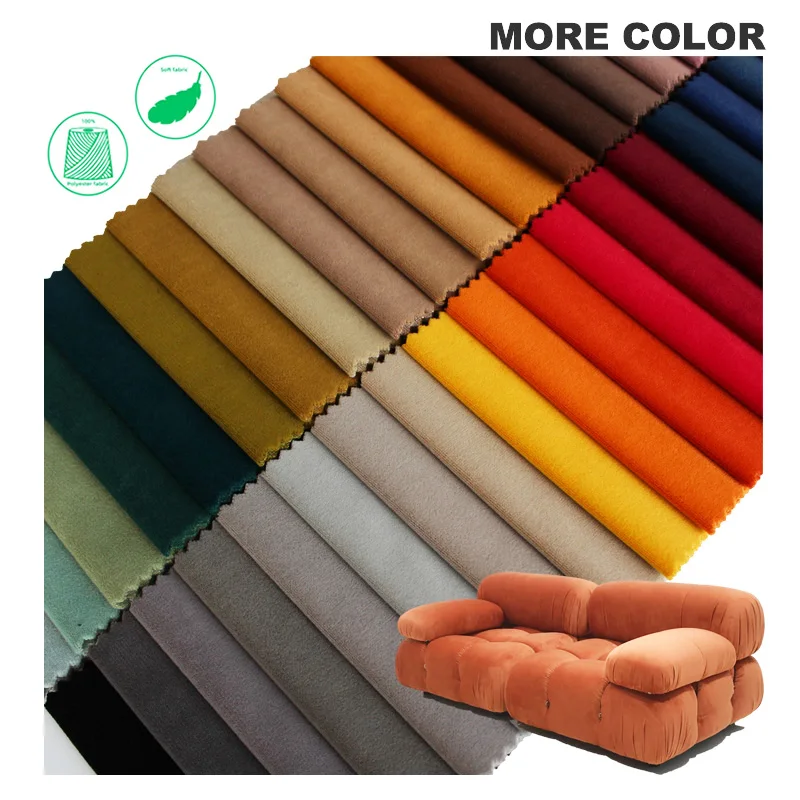 Recycled polyester knit upholstery for sofas holland velvet sofa fabric velour furniture fabric