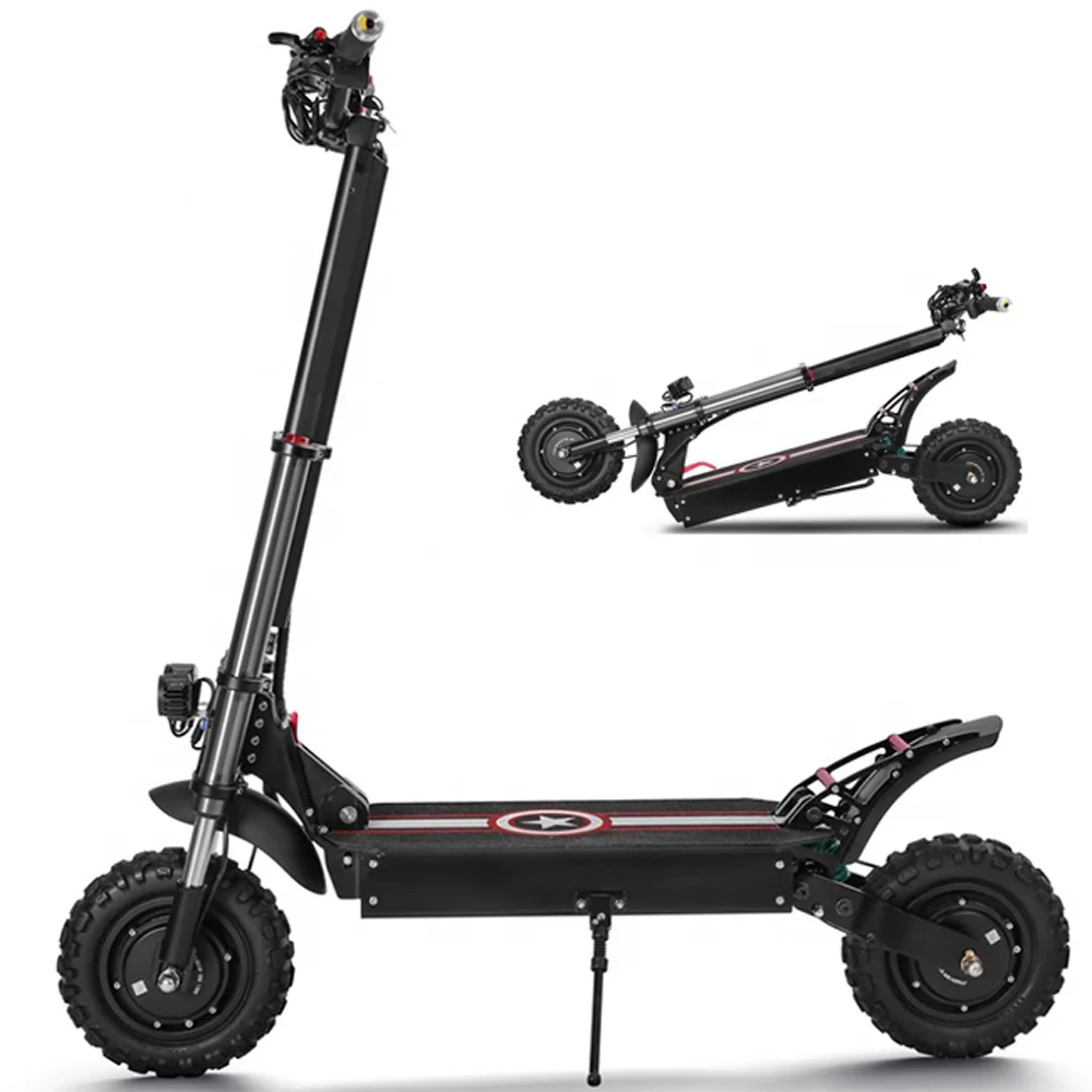 Chinese Best 2 Wheel Scooter 60v 2400w 3200w Dual Motor Folding off Road Tire Electric Scooter for Adults