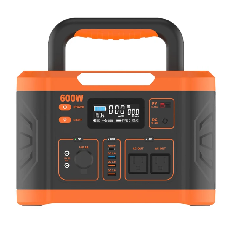 New Product Ideas 2023 600W Battery Portable Power Station Rechargeable Power Station Generator Solar Power Bank Generator