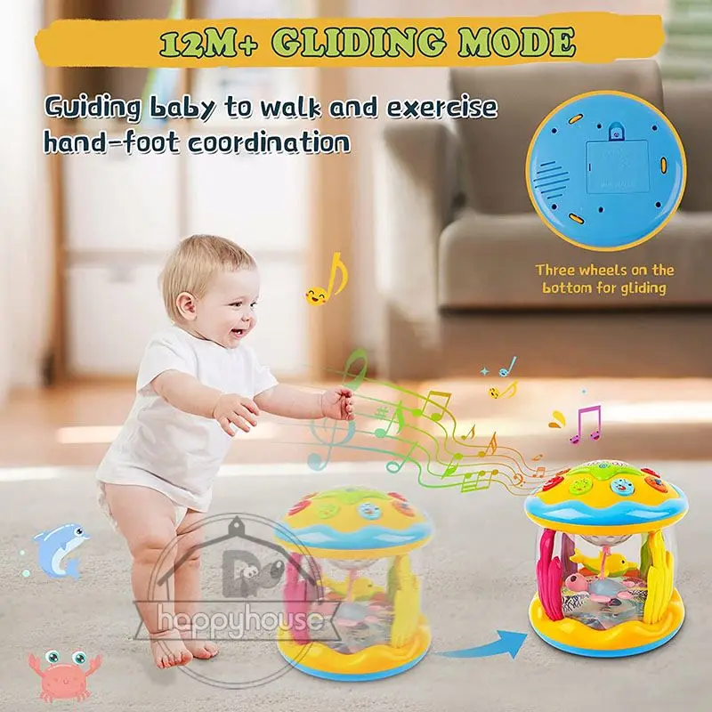 Baby Toys 6 0 12 Months Musical Toy Babies Ocean Rotary Projector Montessori Early Educational Toys with Music Light Kids