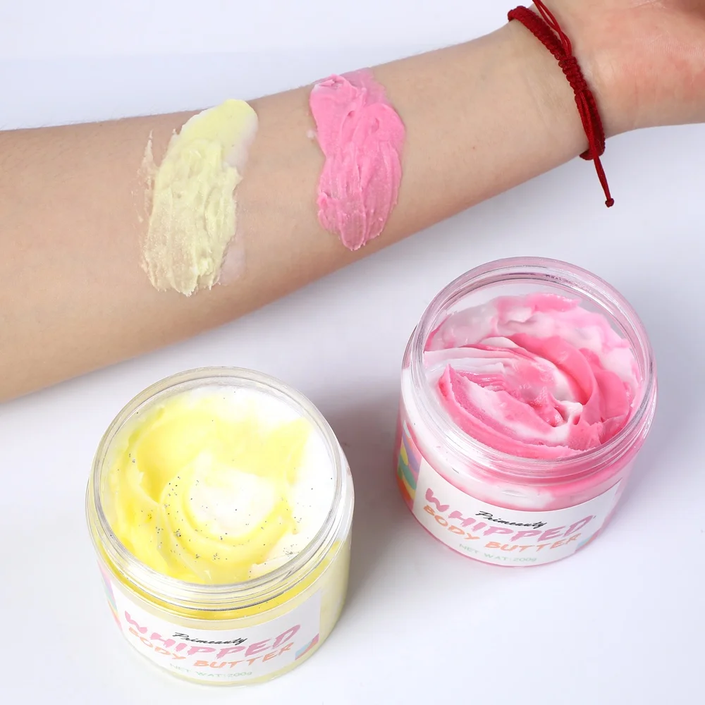 New Arrived Body Skin Lightening Moisturizing Nourishing Natural Organic Colorful Ice Cream Fruit Rainbow Whipped Body Butter
