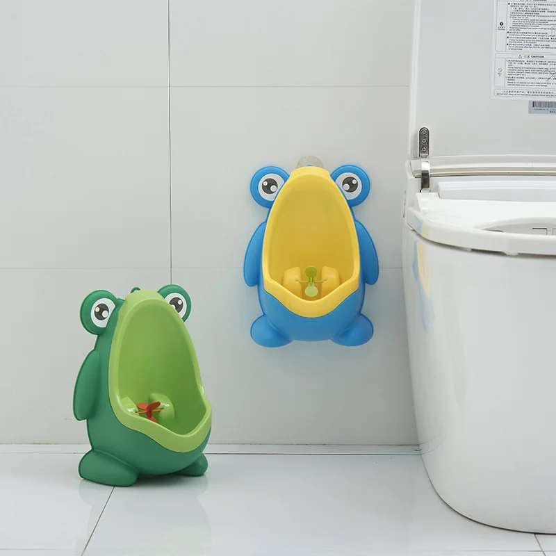 Cute Frog Baby Boy Potty Toilet Urinal Kids Travel Potty Training Frog Children Stand Vertical Pee Infant Toddler Wall-Mounted