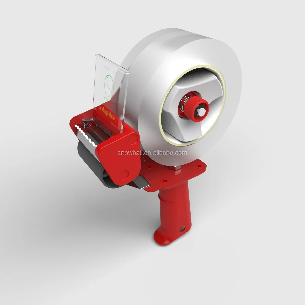 Металлический упаковочный пистолет-диспенсер для ленты с губчатой ручкой, 48/50 мм/2 дюйма/2 дюйма