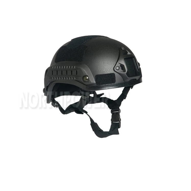 MICH 2001 Style Combat Tactical Protective Helmet with Side Rail & NVG Mount