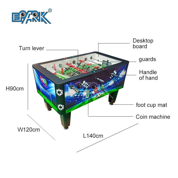 Commerical Arcade Game Machine Coin Operated Foosball Table Soccer Table For Game Center