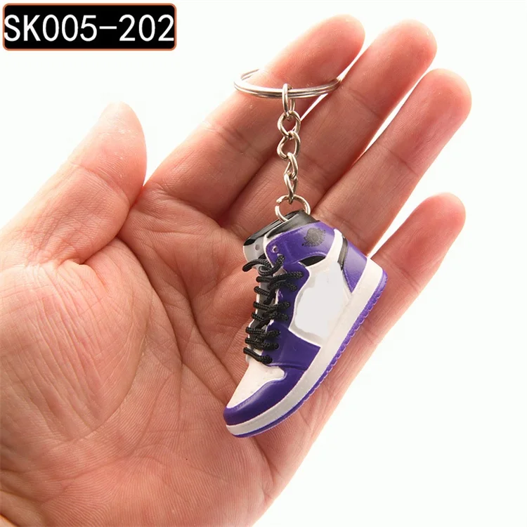2D Rubber Soft Pvc keyring accessories sports Shoes nike Mini Plastic Yeezy 350 v2 Air Jordan Shoes rubber 3D Sneaker Keychain