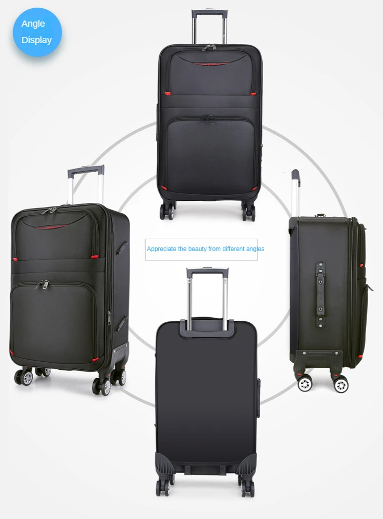 Large Capacity Men Universal Wheel Students Oxford Cloth Travel Luggage Bag Password Travel Box Business Suitcase Luggage
