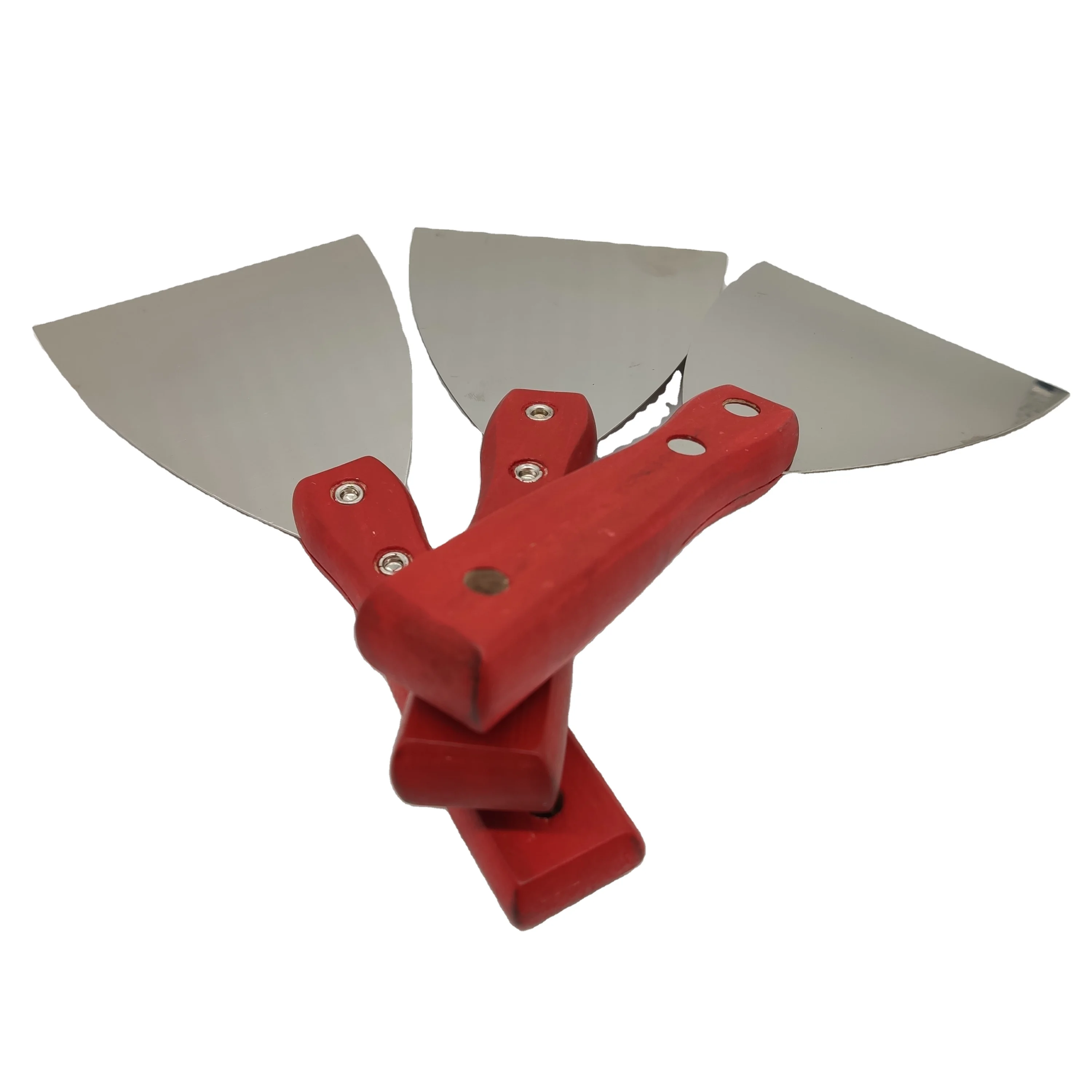 Специальный дизайн красный скребок из нержавеющей стали и деревянная ручка Сделано в Китае