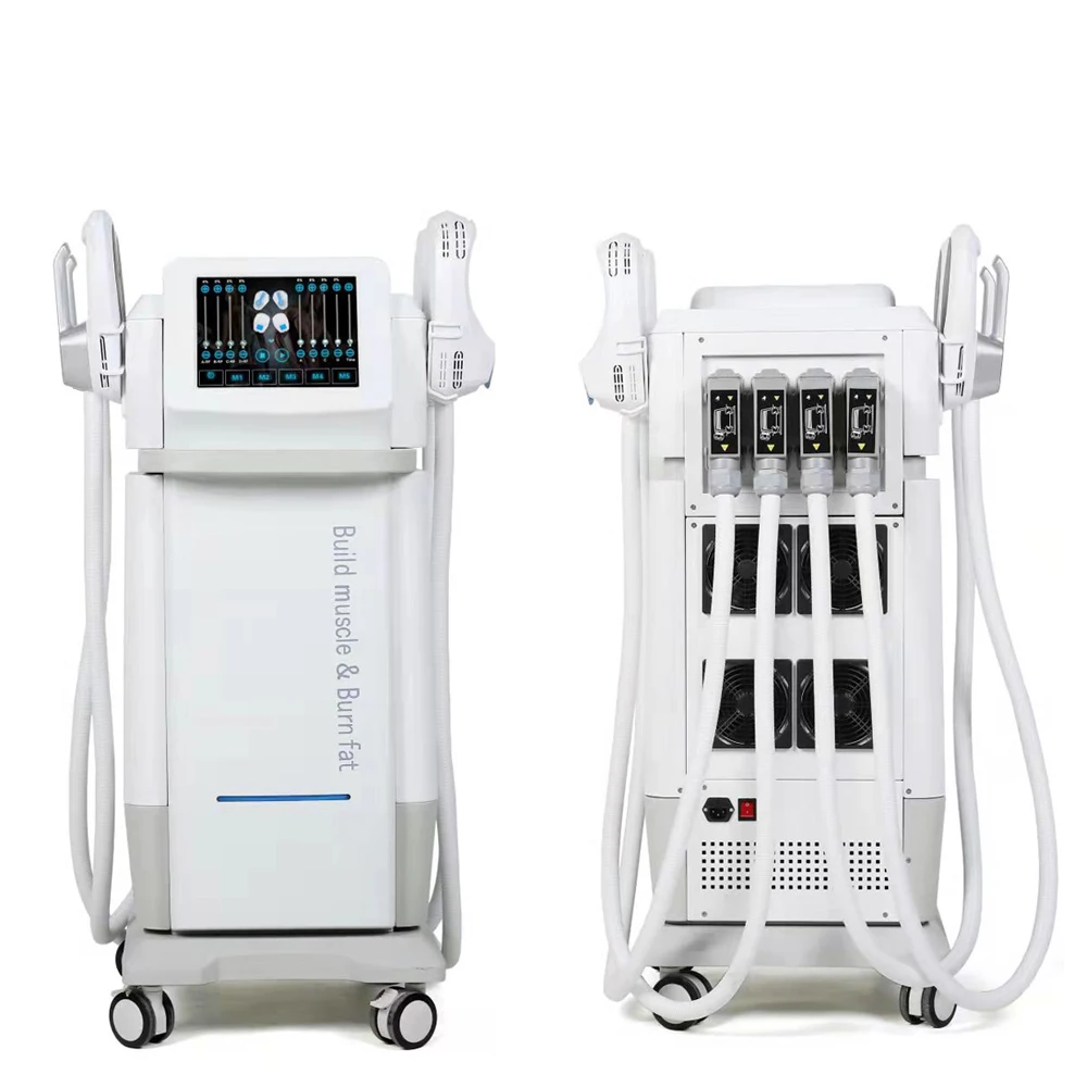 Factory Supply Electromagnetic 4 Handles Ret Body Sculpting Machine Body Shaping Ems Rf Hi-emt Slimming Machine