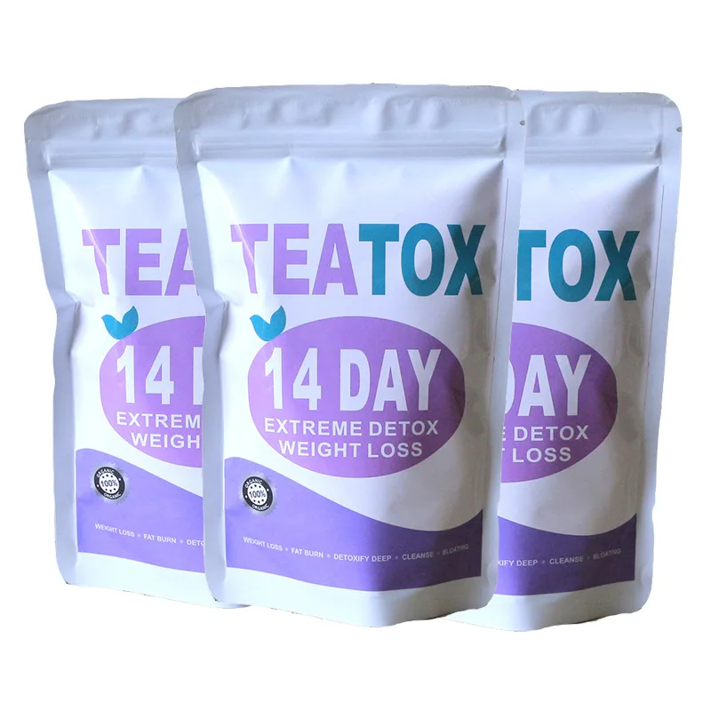 winstown 14 day slimming detox tea Chamomile Jiaogulan Hawthorn Fruit Ginseng 14 days tea in purple bag