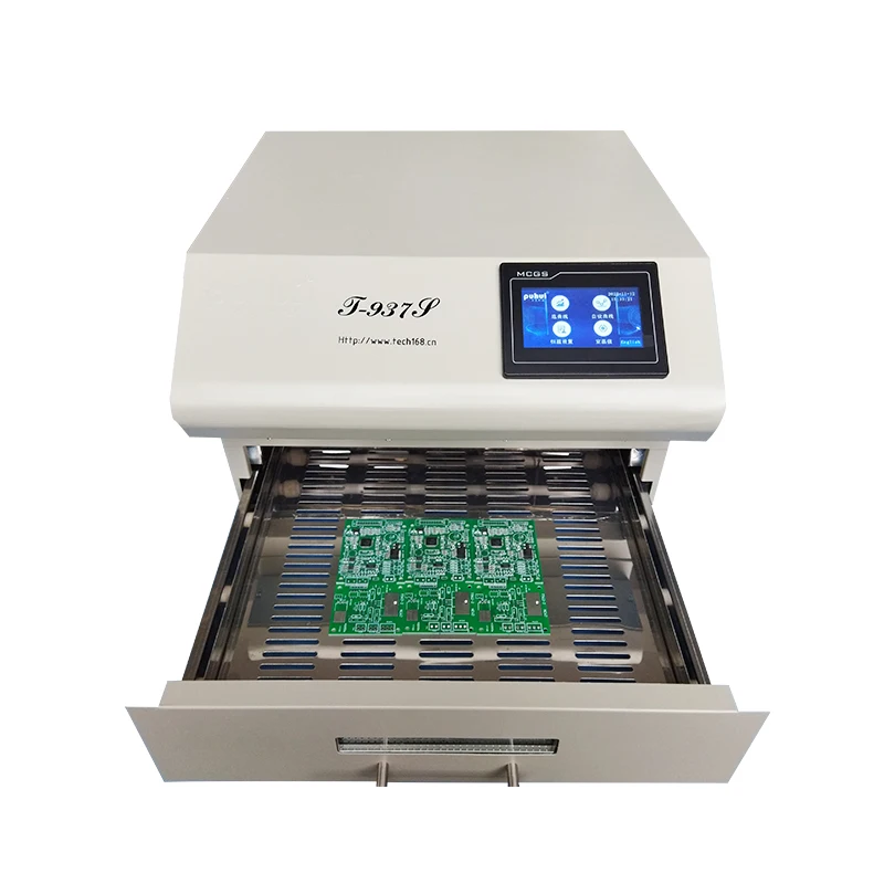 Новый умный сенсорный экран Smt Puhui Reflow духовка T-937S для PCB LED BGA припой с размером 350*370 мм