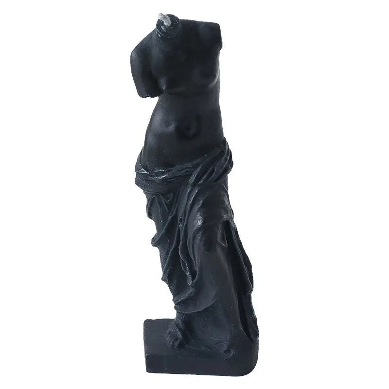 Paraffin Black White Art Candles Sculptural Greek Statue Torso Candle Human Body Scented Candles