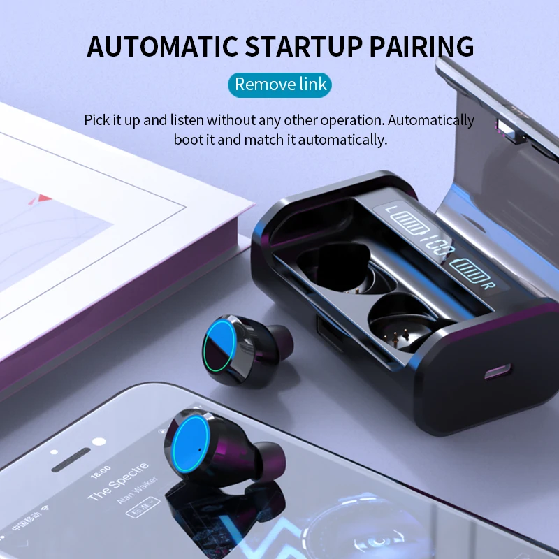 Business Headset Wireless Earbuds G06 mini earphones with 4000mAh charge box