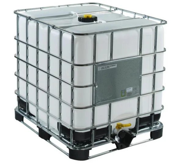 1000l used ibc tank water tank in cage