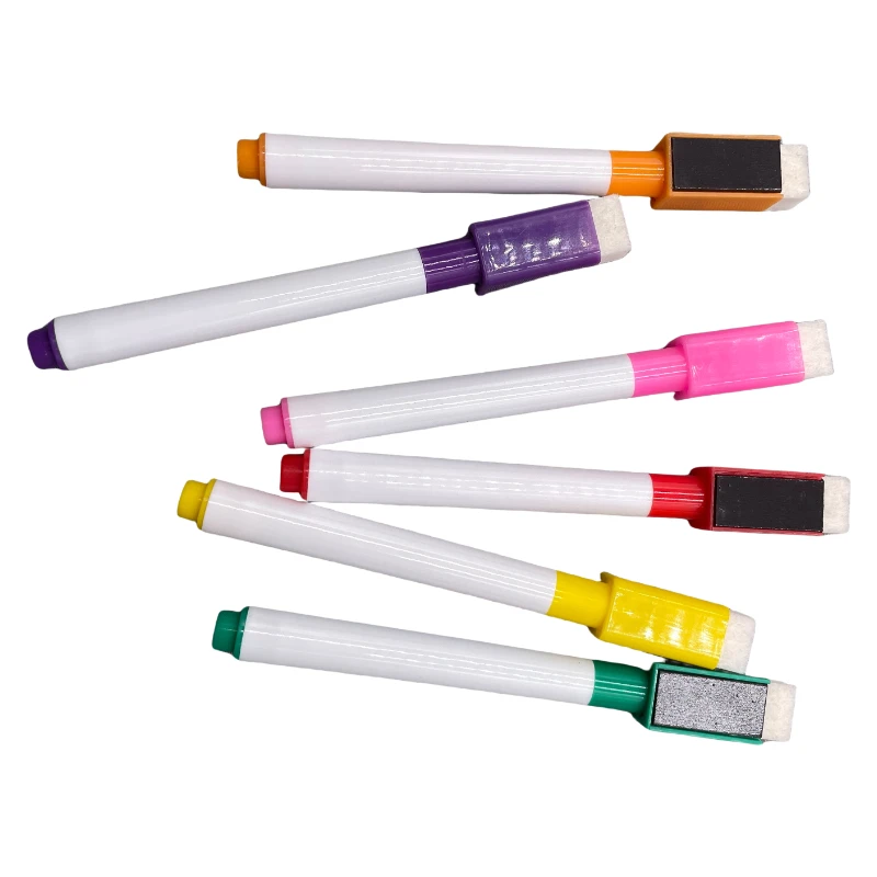 Dry Erase Marker Pens Magnetic White Board Marker Pen Board Body Marker Pen With Eraser
