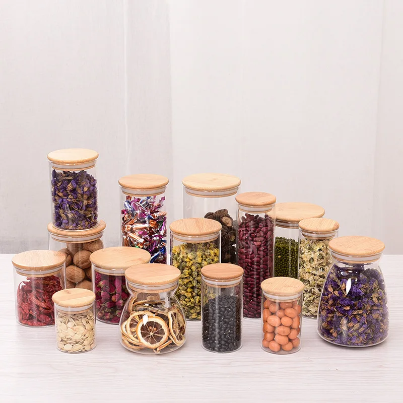Food Safe Glass Nuts Storage Jar Glass Storage Bottle Wholesaler Retailer Glass Bottle Packaging Storage Jar Customized 500m