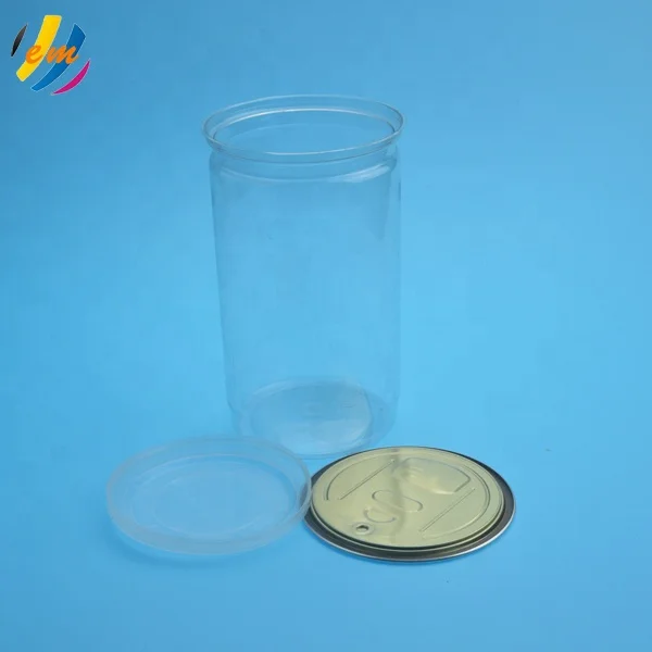 700ml food grade easy opening round plastic cans  with pop lid