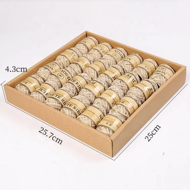 
24PCS Vintage DIY Jute Rope Natural Jute Twine Rustic String Cord Rope 
