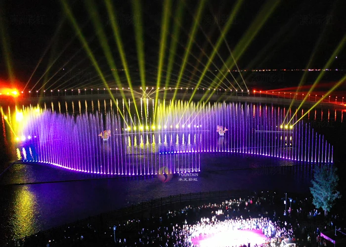 Custom Lake Floating Laser Musical Dancing Fountain Show Top Manufacture