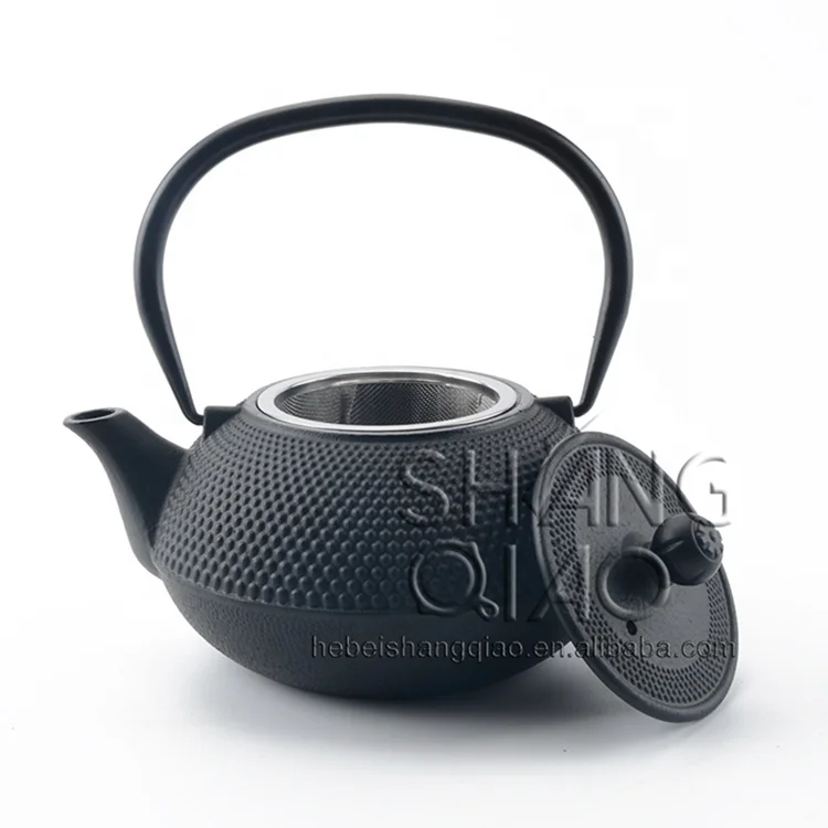 Vintage Embossed Spotted Design Gusseisen Teekanne Cast iron teapot
