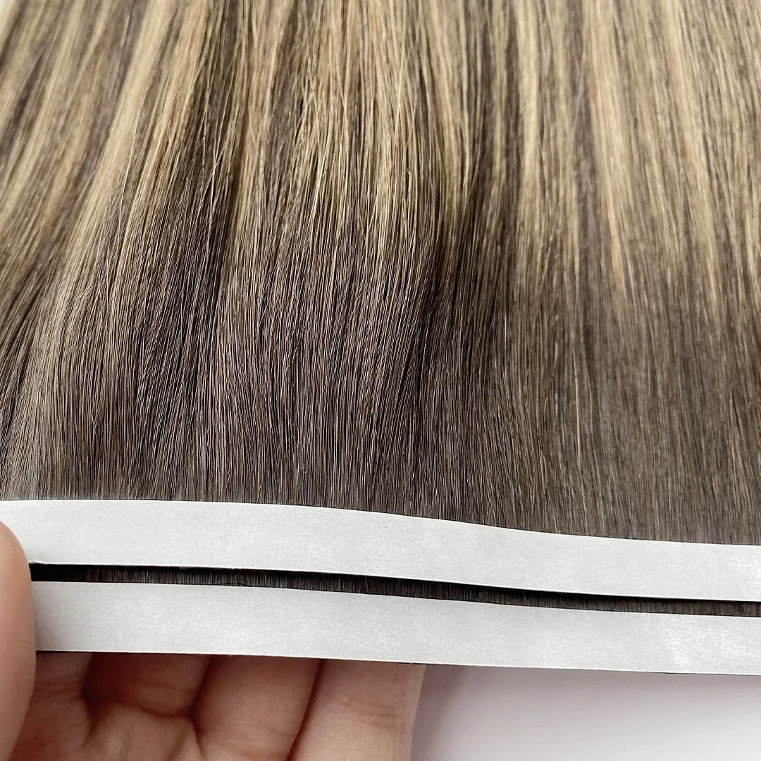 Highest Quality Double Drawn Russian Mongolian Hair With Full Cuticle Tape In Extensions